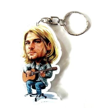 Portachiavi In Acrilico Caricature Music Legends Kurt Cobain Nirvana €4,90
