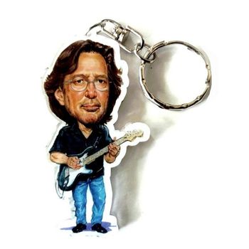 Portachiavi In Acrilico Caricature Music Legends Eric Clapton €4,90