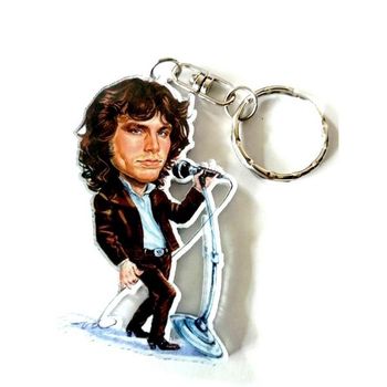 Portachiavi In Acrilico Caricature Music Legends Jim Morrison The Doors €4,90