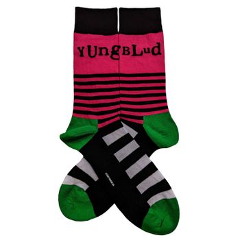 Calzini Yungblud # Uk Size 7-11 Unisex Black # Logo & Stripes €9,90
