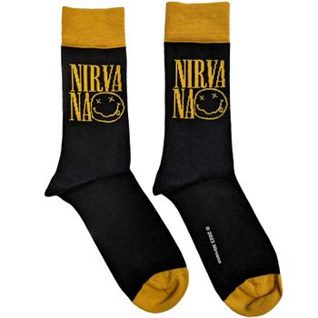 Calzini Nirvana # Uk Size 7-11 Unisex Black # Logo Stacked €9,90