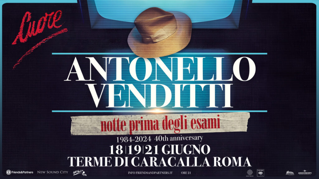 Antonello Venditti 18-19-21 Giugno Terme Di Caracalla Roma