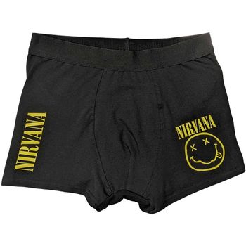 Boxers #Unisex Black #  Nirvana Yellow Smile €12,90 (Taglie Disponibili M-S-L-XL-XXL)